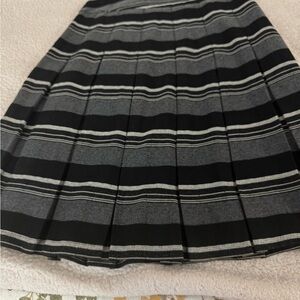 Classic Black and Gray Striped Skirt